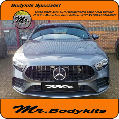 Mercedes Benz A-Class W177 V177 GT Style Front Bumper Grille for 2018-2022, Panamericana
