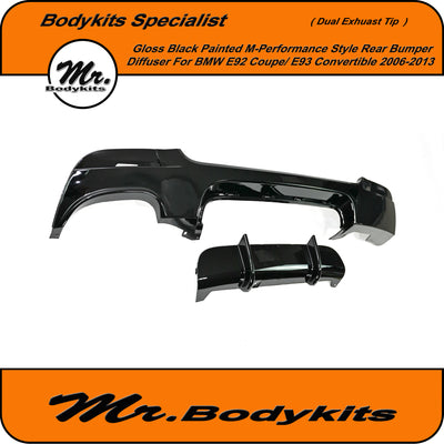 M Performance Style Rear Bumper Diffuser Lip For BMW E92 / E93, 3 Series 2006-2013