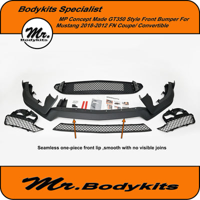 Ford Mustang 2018-2022 FN MP Concept GT350 Style Front Bumper , Mr Bodykits