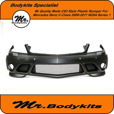 Mr Plastic Made C63 AMG Style Front Bumper For Mercedes Benz C-Class W204 08-11 Series 1