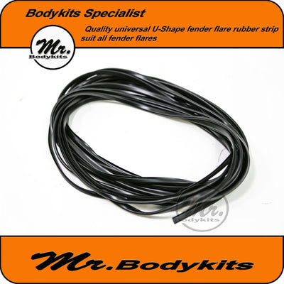 U Shape Fender Flare Rubber Strip Seal For Mitsubishi Triton/Pajero/Delica/Challenger (9 metres)