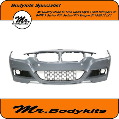 BMW F30 F31 Plastic M-Tech Sport Front Bumper For 3 Series Sedan / Wagon 2015-2018 (LCI model)