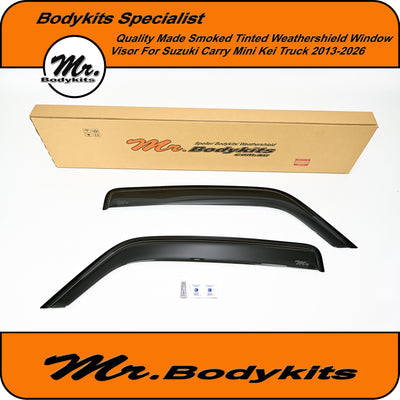 Premium Smoked Window Weather Shields / Visors for Suzuki Carry & Super Carry DA16T 2013–2026 (2PCS)