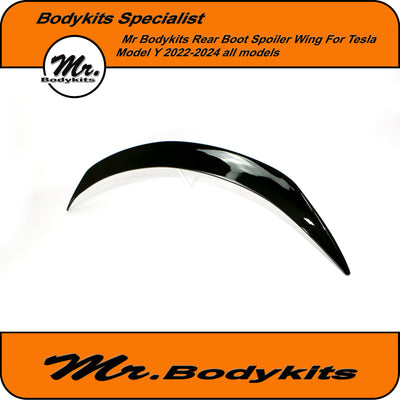 Tesla Model Y K2 Duckbill Boot Spoiler Wing For 2022-2024, Gloss Black Painted