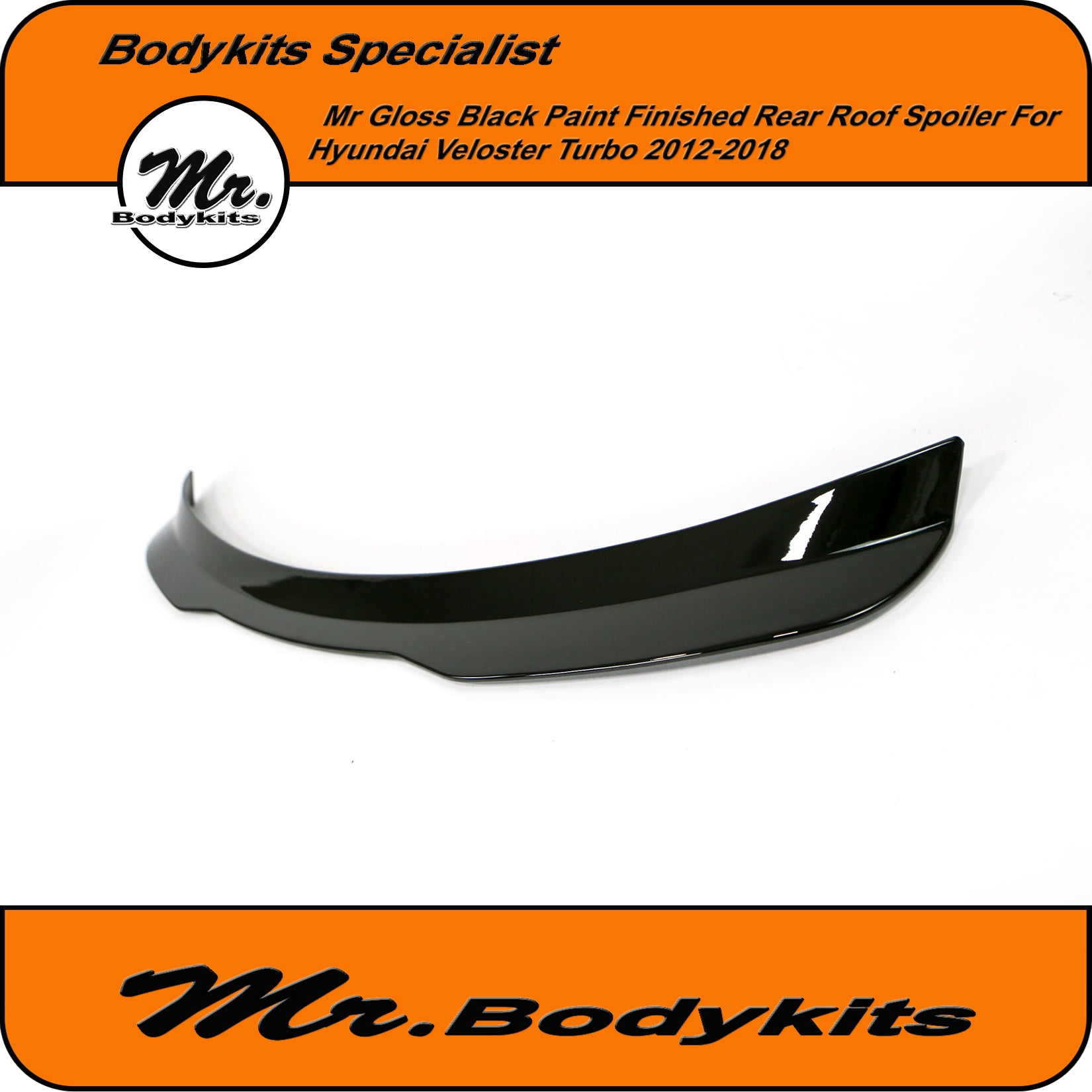 thumbnail image 2 of JMTBNO 54" Matte Black Trunk Spoiler Wing For Hyundai Veloster Turbo – PRO Style 2 of 4