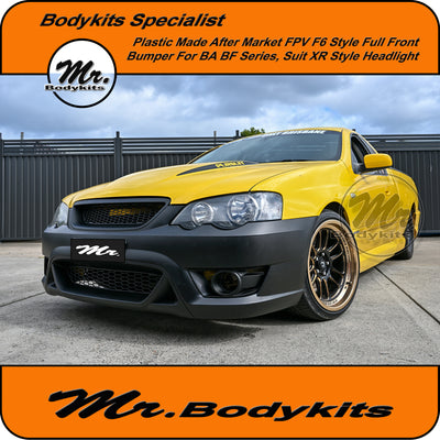 F6 Style Front Bumper Bar Suits Ford Falcon BA BF Sedan Wagon Ute (suits XR/FPV Headlights)