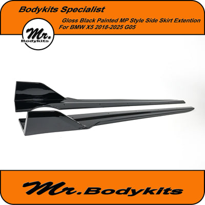 BMW X5 2018-2025 G05 M-performance Side Skirt Extension for M-Sport Model, Gloss Black