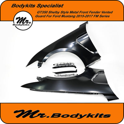 Ford Mustang 2015-2017 Front Fender Vented Guard – GT350 Shelby Style Metal Guard