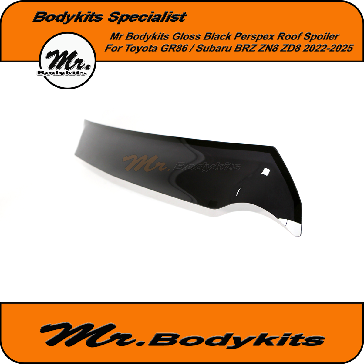 Perspecx Rear Window Gloss Black Perspex Rear Roof Window Spoiler Suitable For Toyota GR86 ...