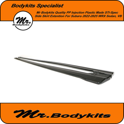 VB Subaru WRX 2022-2024 D-Spec Side Skirt Extensions, Quality Plastic made, Mr Bodykits