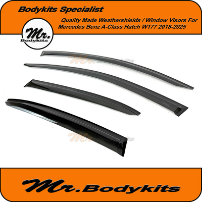 For Mercedes Benz A Class W177 Quality Weathershields Window Visors For 2018-2025 Hatch