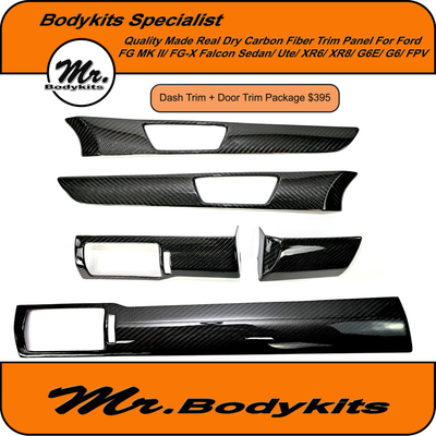 Mr Real Dry Carbon Fiber Dash Trim Cover Panel Suits Ford Falcon FG Mk2 / FG X XR6 XR8 G6 G6E FPV