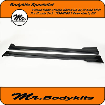 Charge-Speed CS Style Side Skirt For Honda Civic 1996-2000 3 Door Hatch EK