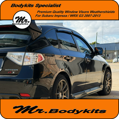 Premium Quality Window Visor, Weathershield Subaru 2007-2013 Impreza/WRX G3