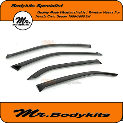 Mr Bodykits Quality Weathershield Window Visor For Honda Civic Sedan 1996-2000 EK