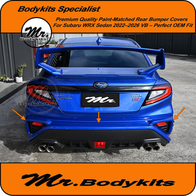 Quality Made Paint-Matched Rear Bumper Cover For Subaru WRX VB 2022-2026 Sedan