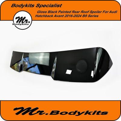 Gloss Black Rear Roof Spoiler For Audi A4 B9 Avant Hatch 2016-2024, Mr Bodykits