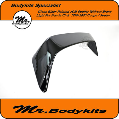 Gloss Black JDM Spoiler For Honda Civic 1996-2000 Sedan/Coupe EK ( Without Brake Light )