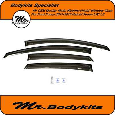 Ford Focus LW / LZ OEM Quality Weathershield/ Window Visor 2012-2018 For Hatch/ Sedan