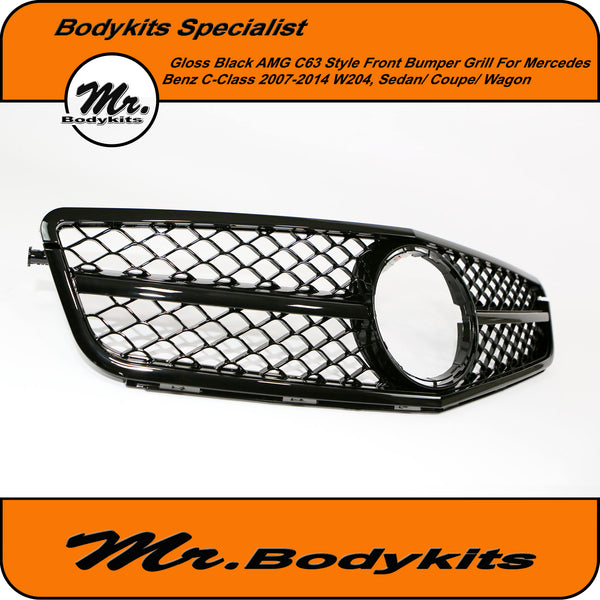 Mercedes Benz CClass W204 C63 Style Front Bumper Grille 20072014 (Gl