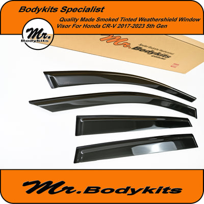 Premium Smoked Window Weather Shields / Visors for Honda CR-V 5th Gen RW 2017–2023 (4PCS)