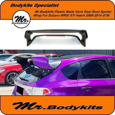 Subaru Impreza WRX /STi 08-14 Hatch G3 Varis Style Rear Boot Spoiler (Plastic /Carbon Fibre Blade)