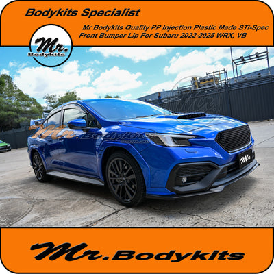 Subaru WRX VB 2022-2025 Sedan Front Bumper Lip Splitter, OEM Quality PP Injection Made