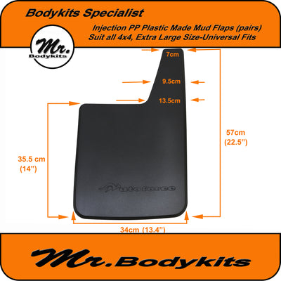 Fender Flare Guard Wide Mud Flap / Mudflaps suit Toyota Hilux (all models)