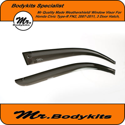 Honda FN2 Civic 2007-2011 (Type-R) Weathershield Window Visor, By Mr Bodykits