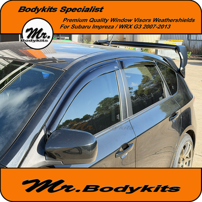 Premium Quality Window Visor, Weathershield Subaru 2007-2013 Impreza/WRX G3