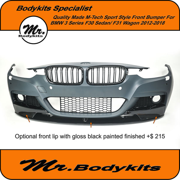Plastic M-Tech Sport Front Bumper For BMW F30 F31 3 Series Sedan