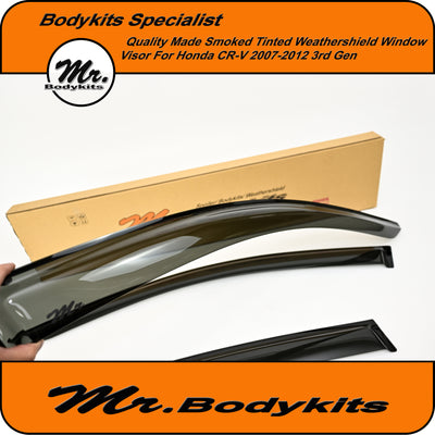 Premium Smoked Window Weather Shields / Visors for Honda CR-V 4th Gen RM 2012–2017 (4PCS)
