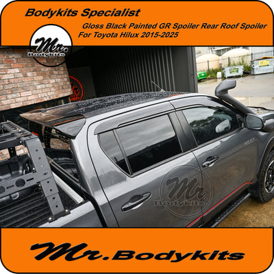 Gloss Black GR Style Rear Spiler For Toyota Hilux N80 2015-2024