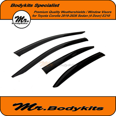 Weathershields Window Visors Suitable For Toyota Corolla 2019-2026 Sedan E210 MZEA12 ZWE211 (4 Door)