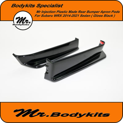 Subaru WRX VA STi Style Rear Bumper Aprons/ Extension/ Pods Lip For 2014-2020 Sedan