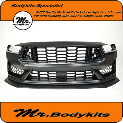 AMPP Dark Horse Style Front Bumper For Ford Mustang 2024-2027, FO Coupe/ Convertible