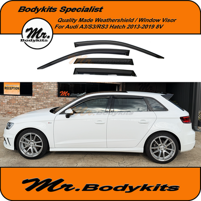 Audi A3 S3 RS3 8V (Hatch) 2013-2019 Weathershields Window Visors (Set of 4) by Mr Bodykits