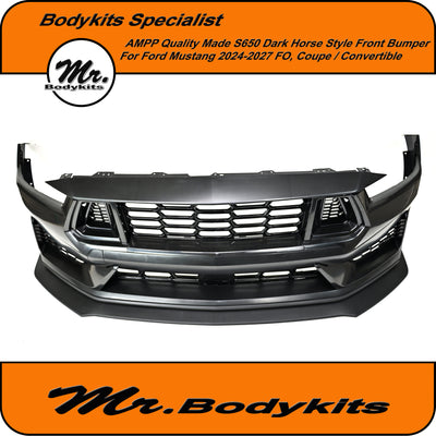 AMPP Dark Horse Style Front Bumper For Ford Mustang 2024-2027, FO Coupe/ Convertible