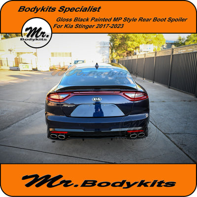 Gloss Black Painted MP Rear Boot Spoiler Wing For Kia Stinger 2017-2023, Mr Bodykits