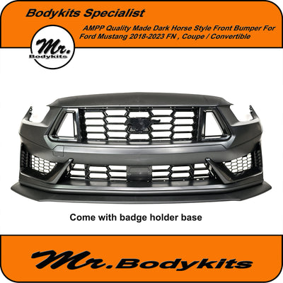 AMPP Dark Horse Style Front Bumper For Ford Mustang 2018-2023 FN, Coupe/ Convertible