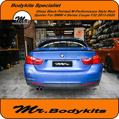 M-Performance Style Boot Spoiler for BMW Series 4 F32 2013-2020, Gloss Black