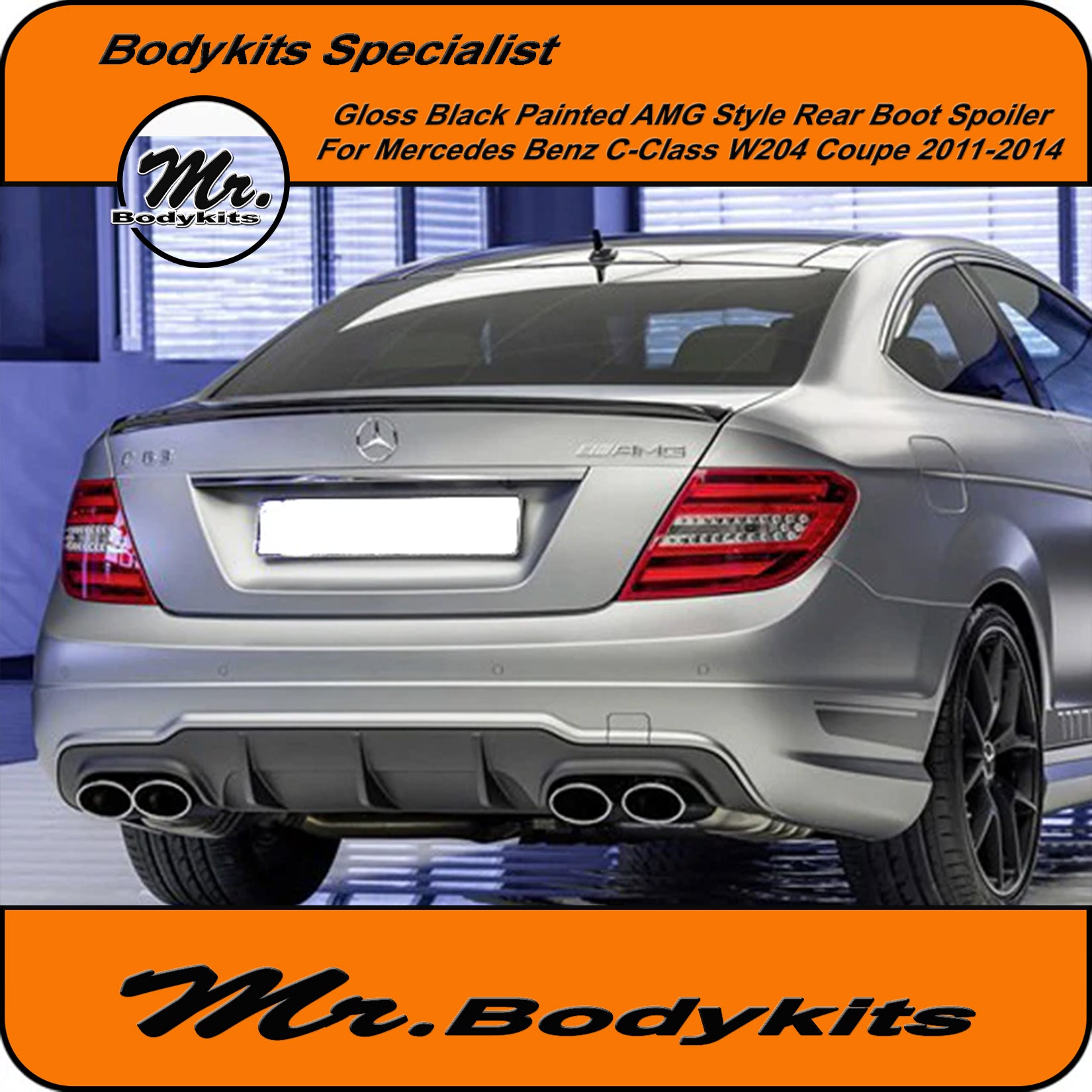 mercedes c class coupe boot lip spoiler For W204 Rear Gloss Black Ducktail Wing Body followed by being waxed and sealed in with high content Carnauba products from our partner Race Glaze For Mercedes-Benz W204 C-Class "Coupe"