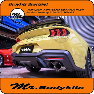 AMPP Speed Style Rear Bumper Diffuser For Mustang 2023-2027 FO S650, Quality Made