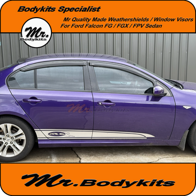 Mr Weathershields Window Visor Set For Ford Falcon FG FG-X G6 G6E XR6 XR8 2008-2017 Sedan