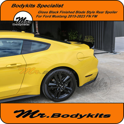 Ford Mustang FM/FN 2015-2023 Blade Style Spoiler Wing – Gloss Black Painted | Mr Bodykits