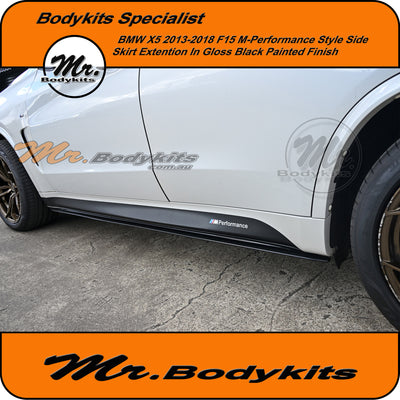 BMW F15 X5 2013-2018 F15 M-performance Side Skirt Extension for M-Sport Model, Gloss Black