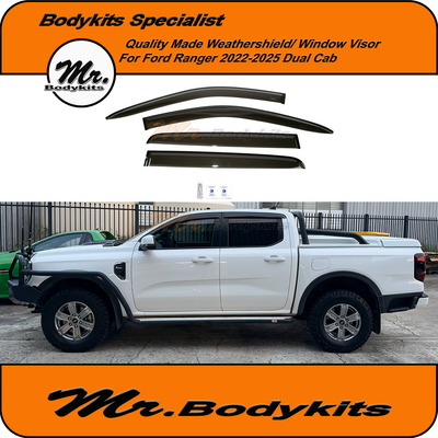Weathershields / Window Visors Suits Ford Ranger Dual Cab 2022-2026 (Next-Gen / PY Series)