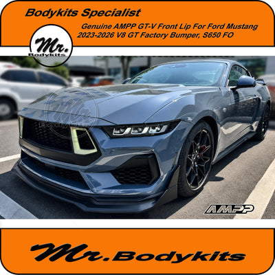 AMPP GT-V Style Front Bumper Lip Splitter For Mustang 2023-2027 FO S650, Quality Made