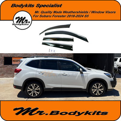 Premium Quality Weathershields Window Visors For Subaru Forester 2018-2024 SK / S5 (Set of 4)