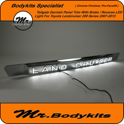 Toyota Landcruiser 200 Series 2007-2015 Tailgate Garnish Trim With Brake/ Reverse LED light